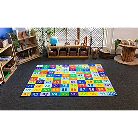 Rainbow 1-100 Numbers Carpet - School Furniture