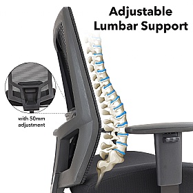 Isla 27 Stone Bariatric Mesh Office Chair