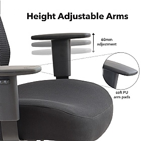 Isla 27 Stone Bariatric Mesh Office Chair