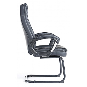 Noble High Back Leather Faced Visitor Office Chairs