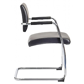 Bruges Leather Faced Visitor Office Chairs (Pack of 2)