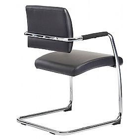 Bruges Leather Faced Visitor Office Chairs (Pack of 2)