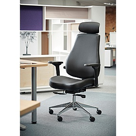 Franklin 24 Hour Ergonomic Leather Faced Office Chair