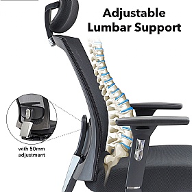 Gemini Mesh Office Chair with Headrest