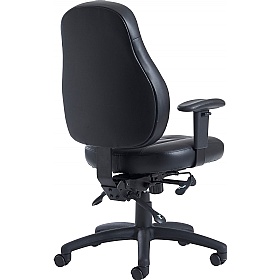 Zeus 24 Hour Medium Back Bonded Leather Executive Office Chair