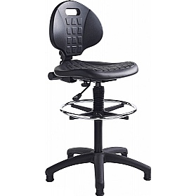 Prema PU Wipe Clean Draughtsman Chair