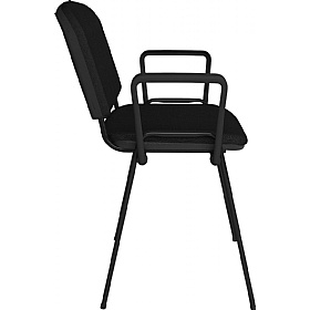 Taurus Black Frame Stacking Conference Chairs with Arms
