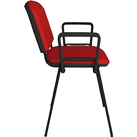 Taurus Black Frame Stacking Conference Chairs with Arms