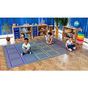 Essentials Rainbow Squares Placement Carpet
