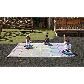 Essentials Rainbow Squares Placement Carpet - School Furniture