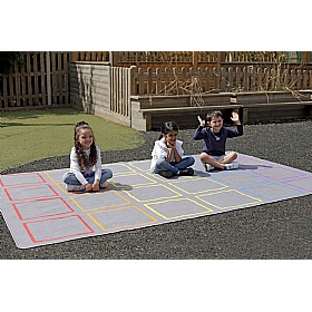 Essentials Rainbow Squares Placement Carpet - School Furniture