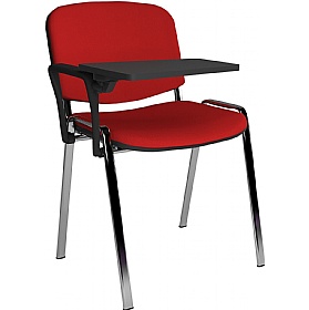Taurus Chrome Frame Stacking Conference Chairs with Writing Tablet