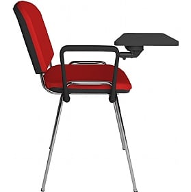 Taurus Chrome Frame Stacking Conference Chairs with Writing Tablet