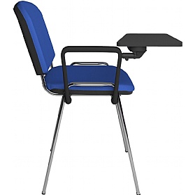Taurus Chrome Frame Stacking Conference Chairs with Writing Tablet