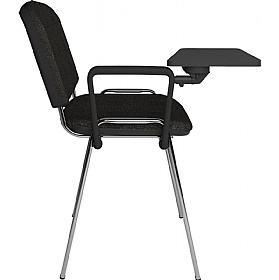 Taurus Chrome Frame Stacking Conference Chairs with Writing Tablet