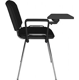 Taurus Chrome Frame Stacking Conference Chairs with Writing Tablet