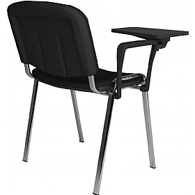 Taurus Chrome Frame Stacking Conference Chairs with Writing Tablet