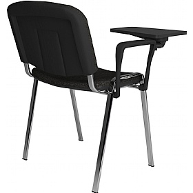 Taurus Chrome Frame Stacking Conference Chairs with Writing Tablet