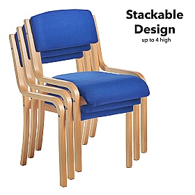 Prague Wooden Frame Stacking Office Chairs