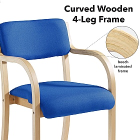 Prague Wooden Frame Stacking Office Armchairs