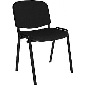Taurus Black Frame Stacking Conference Chairs - Pack of 4 - Office Chairs