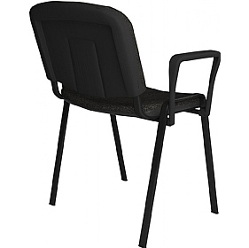Taurus Black Frame Stacking Conference Chairs with Arms - Pack of 4