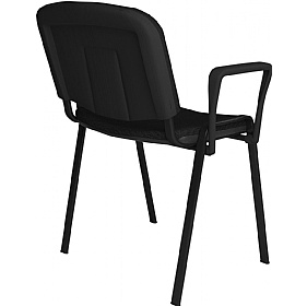 Taurus Black Frame Stacking Conference Chairs with Arms - Pack of 4