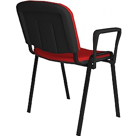Taurus Black Frame Stacking Conference Chairs with Arms - Pack of 4