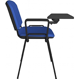 Taurus Black Frame Stacking Conference Chairs with Writing Tablet - Pack of 4