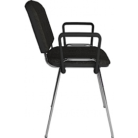 Taurus Chrome Frame Stacking Conference Chairs with Arms - Pack of 4