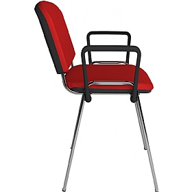 Taurus Chrome Frame Stacking Conference Chairs with Arms - Pack of 4