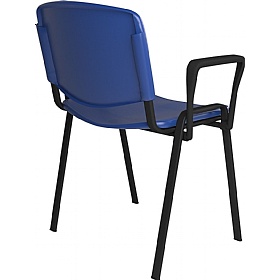 Taurus Plastic Stacking Canteen Chairs with Arms - Pack of 4