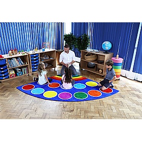 Rainbow Corner Placement Carpet - School Furniture