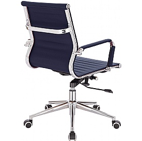 Aura Contemporary Medium Back Bonded Leather Executive Office Chairs - Office Chairs