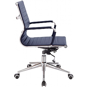 Aura Contemporary Medium Back Bonded Leather Executive Office Chairs - Office Chairs