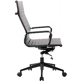 Aura Noir High Back Bonded Leather Executive Office Chairs