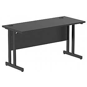 Eclipse Black Shallow Rectangular Office Desks