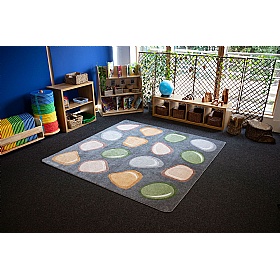 Natural World Carved Pebble Placement Carpet - School Furniture