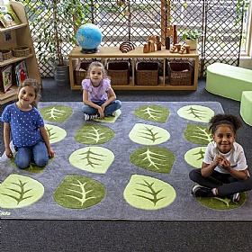 Natural World Carved Leaf Placement Carpet