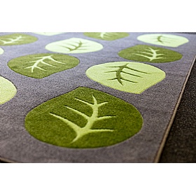 Natural World Carved Leaf Placement Carpet - School Furniture