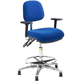 ESD Static Dissipative Ergonomic Fabric Draughtsman Chairs