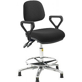 ESD Static Dissipative Ergonomic Fabric Draughtsman Chairs