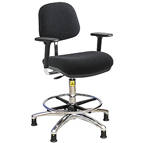 ESD Static Dissipative Ergonomic Fabric Draughtsman Chair