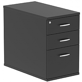 Obsidian Wooden Desk High Drawer Pedestals
