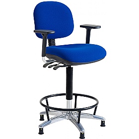 ESD Static Dissipative Heavy Duty Fabric Draughtsman Chairs