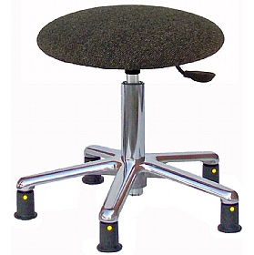 ESD Static Dissipative Fabric Stools with Glides