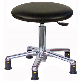 ESD Static Dissipative Vinyl Stools with Glides