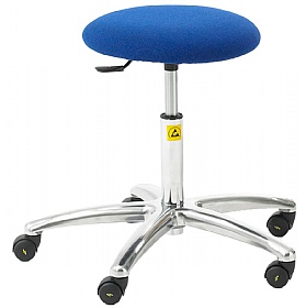 ESD Static Dissipative Fabric Stools with Castors