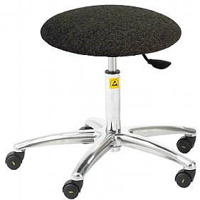 ESD Static Dissipative Fabric Stools with Castors