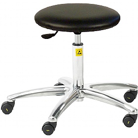 ESD Static Dissipative Vinyl Stools with Castors